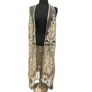 Boho Chic Embroidered Vest with Fringe Y2K